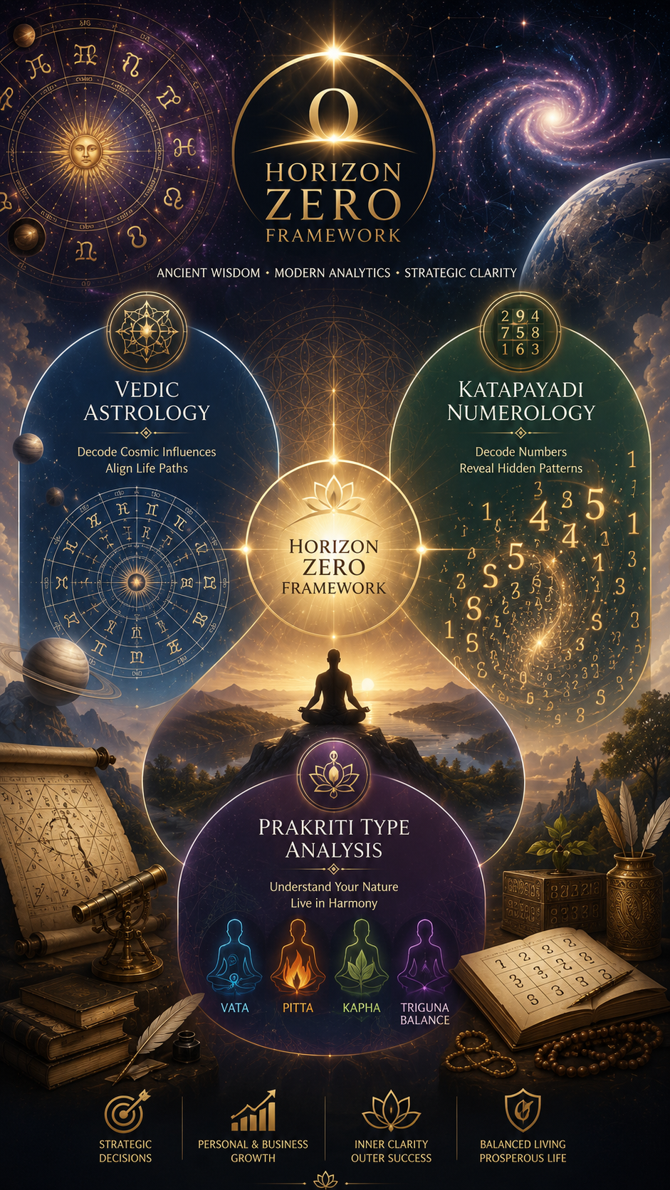 Horizon Zero Framework for astrology, numerology and Prakriti analysis